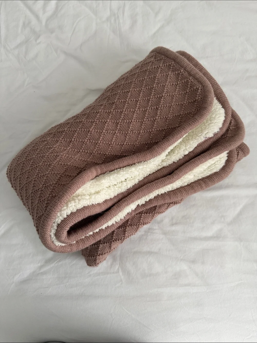 Quilted Dusty Rose baby blanket